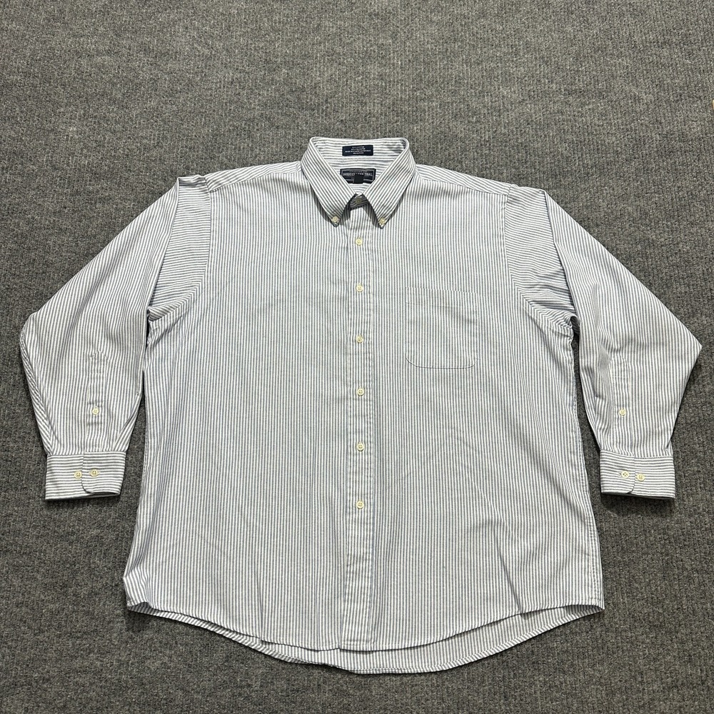 Susquehanna Trail Outfitters Mens Button Down‎ Shirt XL Blue Striped Long Sleeve